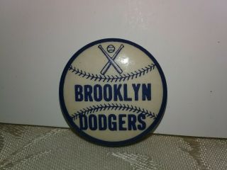 Vintage Brooklyn Dodgers Baseball Pin Crossed Bats 1 1/4