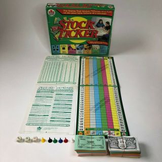 Stock Ticker Board Game 100 Complete Vintage Canada Games
