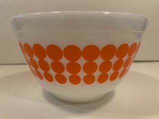 Vintage Pyrex Orange Dot 401 Mixing Bowl 1.  5 Pints