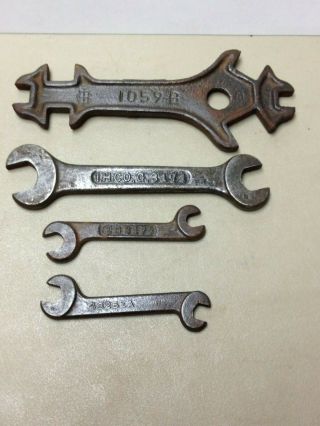4 Vintage Ih International Harvester Farm Tractor Implement Wrench Old Tool