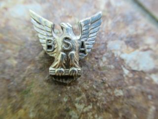 Vintage Boy Scout Eagle Scout Sterling Lapel Pin