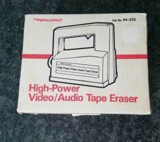 Realistic 44 - 233 High Power Video/Audio Tape Eraser W/Box & Instructions 3