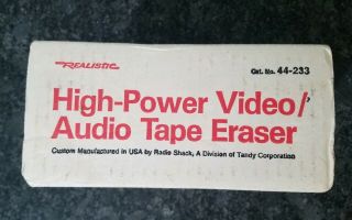 Realistic 44 - 233 High Power Video/Audio Tape Eraser W/Box & Instructions 5