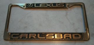 Carlsbad Lexus Vintage Metal License Plate Frame (san Diego California)