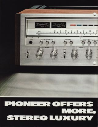 Pioneer SX - 1280 Stereo Receiver Brochure 1978 2