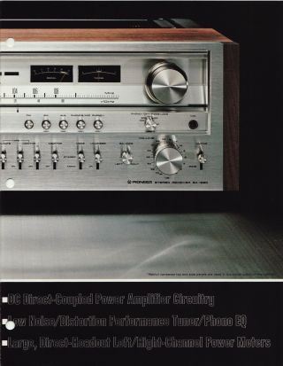 Pioneer SX - 1280 Stereo Receiver Brochure 1978 3