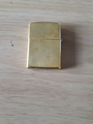 Zippo lighter vintage solid brass.  Boxed. 3