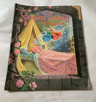 Vintage 1959 Whitman Walt Disney Sleeping Beauty Coloring Book