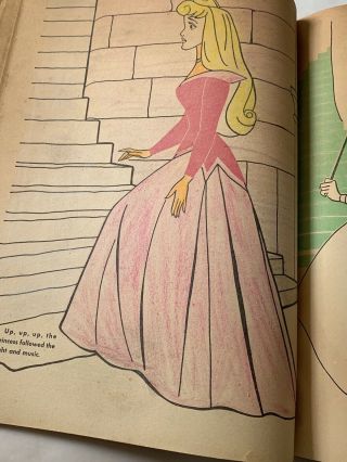 Vintage 1959 Whitman Walt Disney Sleeping Beauty Coloring Book 5