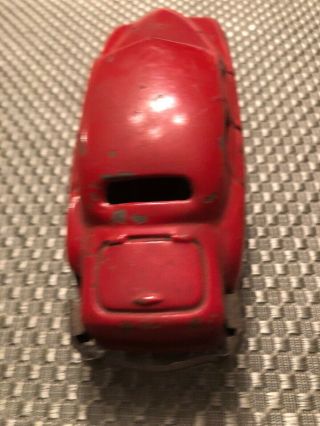 Vintage 1940 ' s Red Sedan Tin Toy Friction Car Made in Occupied Japan 3