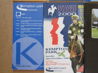 14 x Vintage Kempton Horse Racing Programmes / Racecards from the 1990s/00s 5
