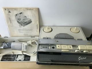 Wollensak T - 1616 Electronic Control Reel To Reel Tape Recorder W/ Mic & Manuals