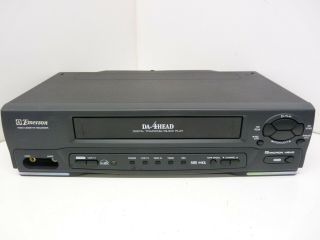 Emerson Ewv401b Hi - Fi Stereo 19 Micron 4 Head Vhs Vcr Player/recorder