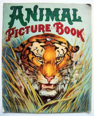 Scarce 1910 Edition Animal Picture Book Published By M.  A.  Donohue