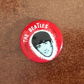 1964 Vintage Seltaeb John Lennon Beatles Pin Back 3/4 " Gun Machine Button