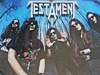 Testament - Cool Vintage Promo Poster - Group / Exc. ,  Cond.  / 20 " X 30 "
