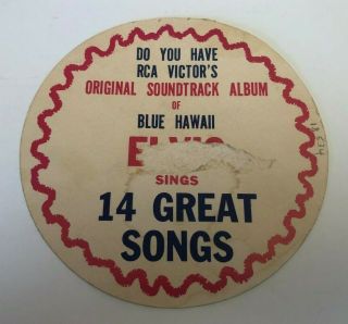 Vintage Elvis Presley Blue Hawaii Promotional Disc RCA Victor 5 