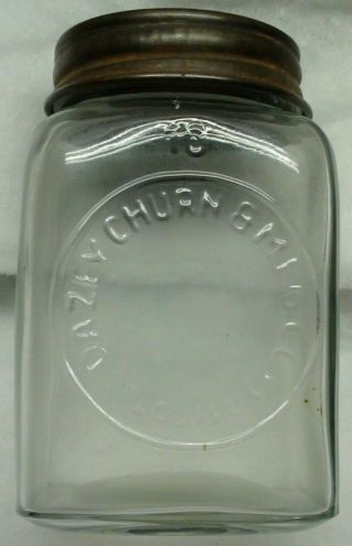 Vintage Dazey Churn & Mfg Co No.  10 St Louis Usa - Butter Jar Only