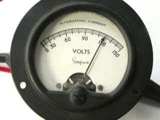 Simpson 6766 - 1 0 - 150 Vintage AC Volt Panel Meter 2