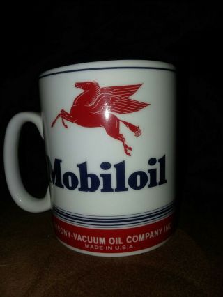 Mobiloil Pegasus Vintage Coffee Mug Mobil Socony Vacuum Oil Co Large