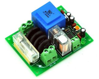220vac Mains Power On Delay Soft - Start Protection Module,  With 12 Vdc Regulator.