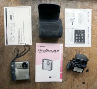 Vintage Canon Power Shot 350 – Fully 1996 camera - Instructions Inc 4