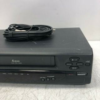 Symphonic VCR VHS 4 Head Video Recorder Player SE426D No Remote 3