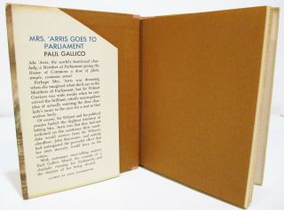 MRS.  ' ARRIS GOES TO PARLIAMENT by PAUL GALLICO HCDJ 1ST EDITION / 1ST PRINTING 2