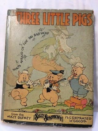 Three Little Pigs By Walt Disney Studios 1st Ed 1933 From Silly Symphony