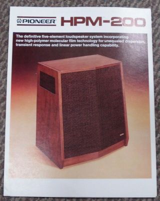 Vintage Pioneer Hpm - 200 Specifications And Information
