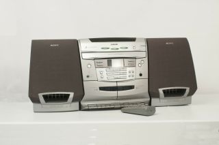 Sony Cfd - C1000 Cd Radio Dual Cassette Recorder With Remote