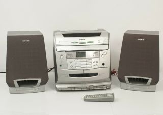 SONY CFD - C1000 CD Radio Dual Cassette Recorder with Remote 2