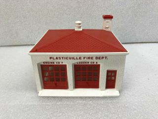 Vintage Plasticville Fire Dept.  Building Kit Complete w/ Partial Box 1950 ' s 2