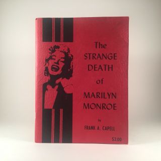 Scarce The Strange Death Of Marilyn Monroe By Frank A Capell 1964 Softcover