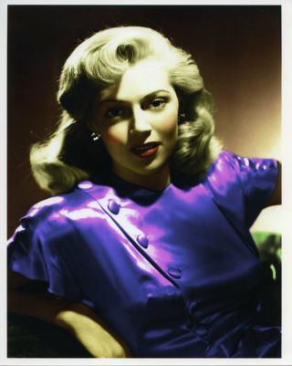 Lana Turner 8x10 Colorized Photo From Vintage Negative