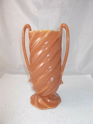 Vintage Red Wing Usa 1376 Tall Vase Green Lining