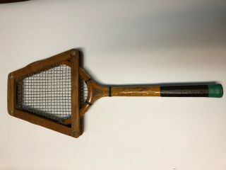 Vintage Wright & Ditson " Gold Star " Wooden Tennis Racquet W/wood Press