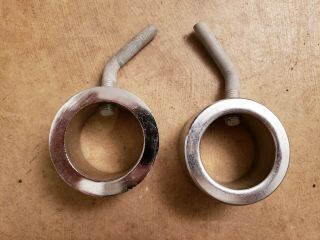 Vintage Olympic Barbell Screw Collars Pair Ez - Curl