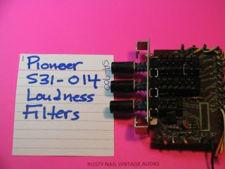 Pioneer S31 - 014 Loudness And Filter Switches 3 Total With Black Caps Sa - 900