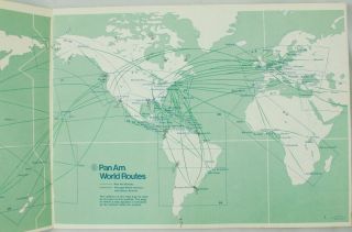 Vintage 1972 Pan Am American World Airways Aviation Route Maps Book 2