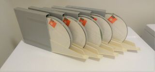 (5) Basf 7 " Reel To Reel Tapes W/ Hard Plastic Case & Plastic Reel Covers