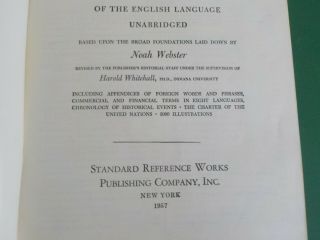 Vintage 1957 Webster ' s Twentieth Century Unabridged Dictionary (EB 4
