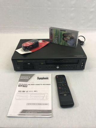 Symphonic Dvd Player Vcr Recorder/player 4 Head With Remote / Owners Manuel