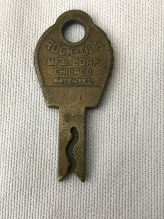 Rock - Ola Mfg Corp Jukebox Cabinet Master Key Chicago Bell Lock 1 5/8 " H Vintage