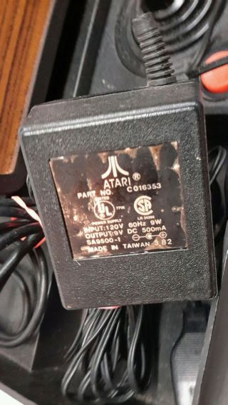 Vtg Atari 2600 Game Center Console & Cartridge Storage Unit Box,  Joysticks 3