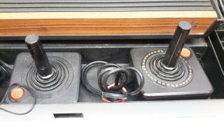 Vtg Atari 2600 Game Center Console & Cartridge Storage Unit Box,  Joysticks 4