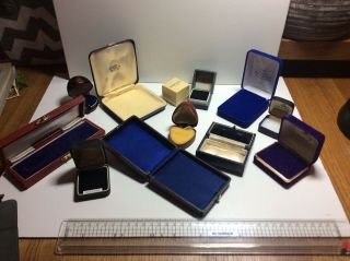 Jewellery And Other Cases Including Vintage Joblot X12