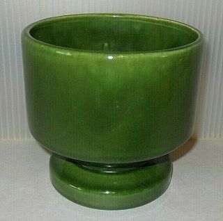Mid Century Vintage Haeger Pottery Hunter Green Pedestal Planter 5 " X 5.  25 "