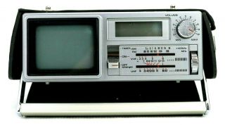Vintage Sanyo Model No Tmp2100 Am Fm Quartz Clock Radio Tv