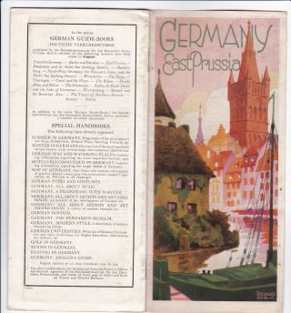 Germany East Prussia Guidebook Booklet 1933 Vintage Travel With Map 1930s Rail
